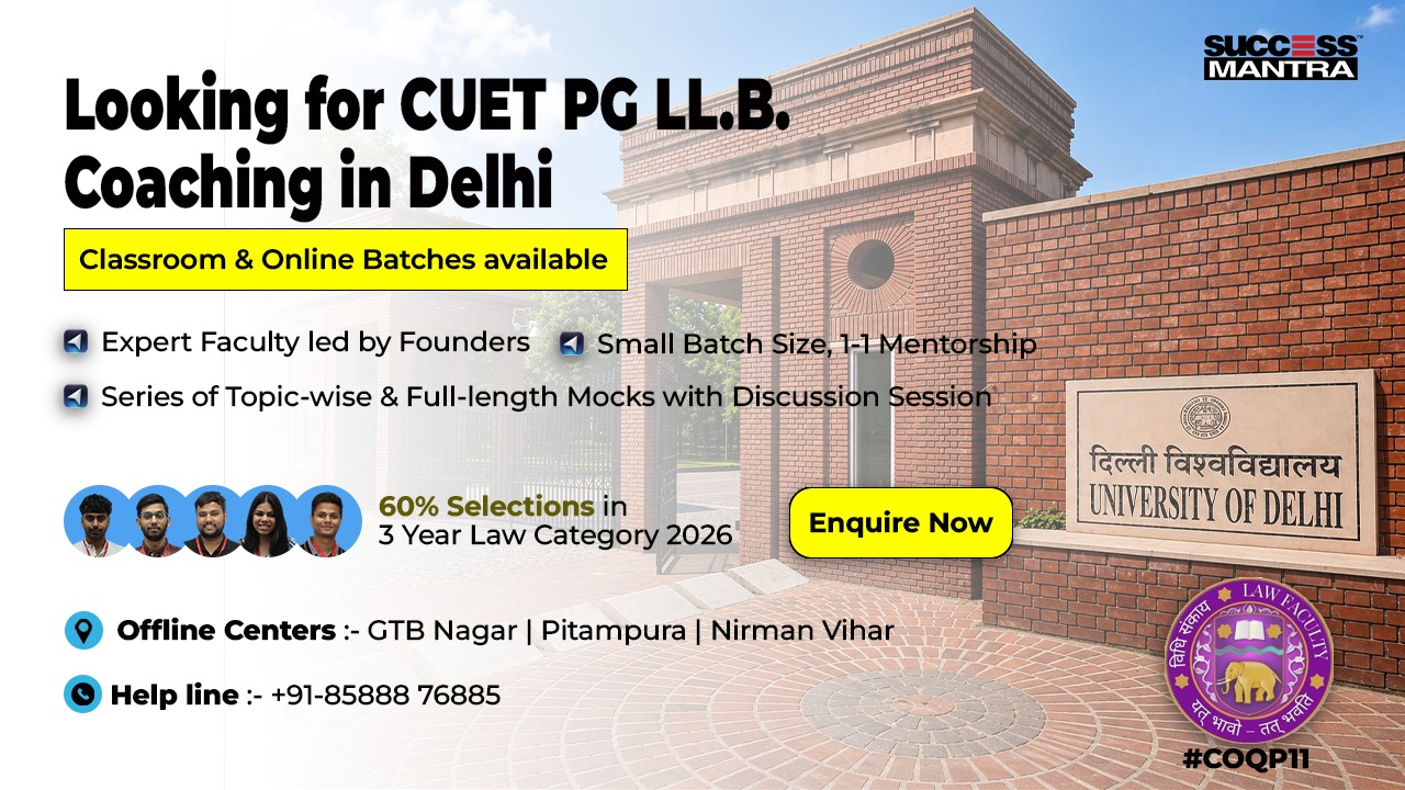 Best DU LLB Coaching with Test Code COQP11 in Delhi CUET PG