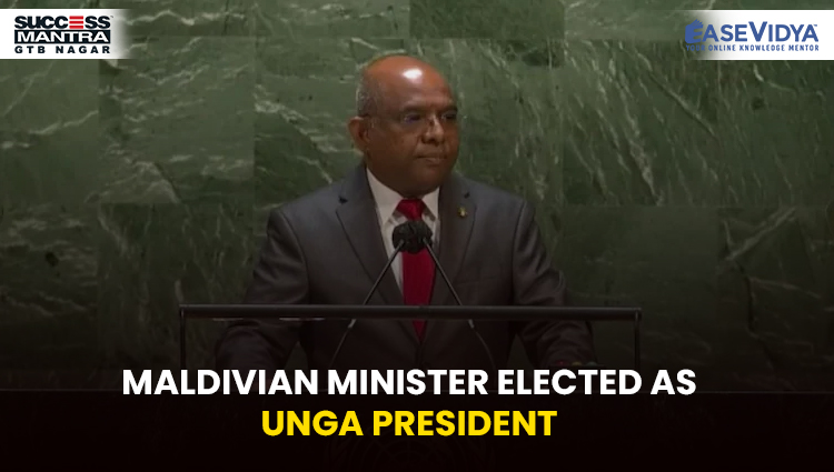 MALDIVIAN MINISTER ELECTED AS UNGA PRESIDENT