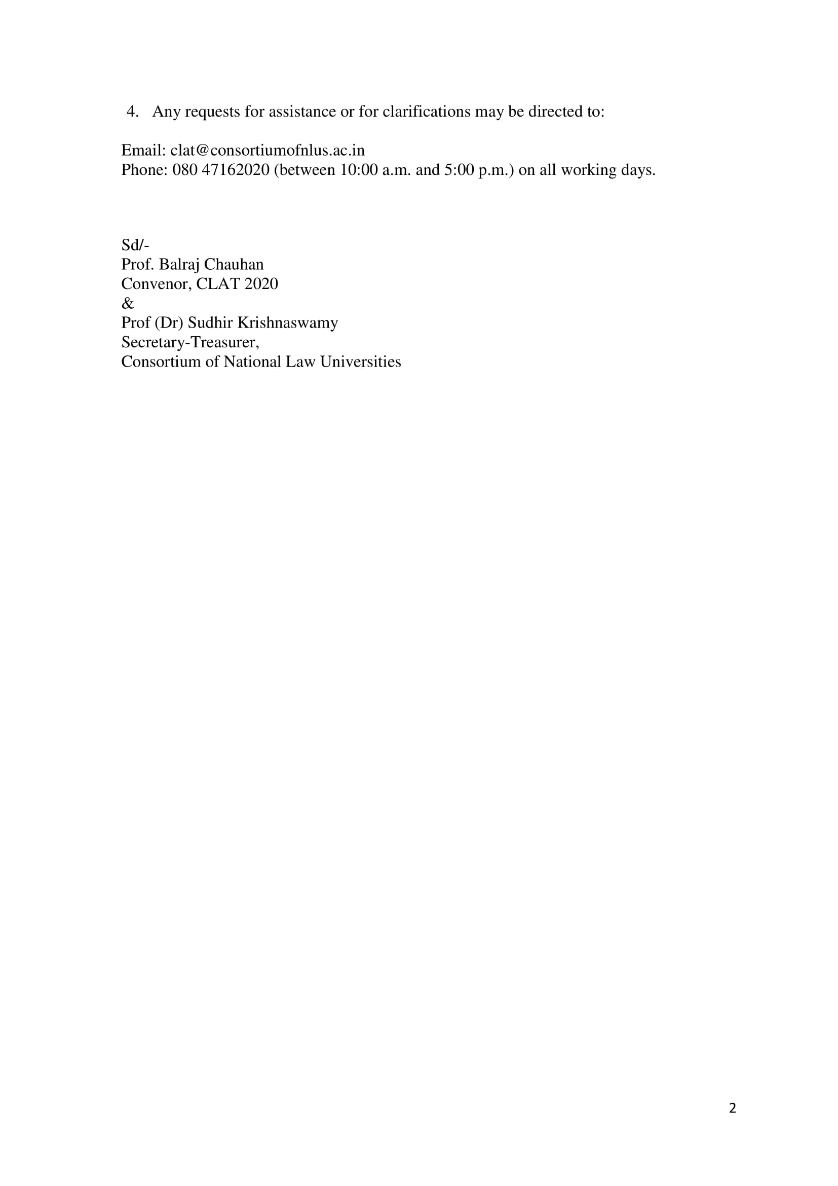 Rescheduling of the CLAT 2020 examination to 7th September 2020 Rescheduling of the CLAT 2020 examination to 7th September 2020